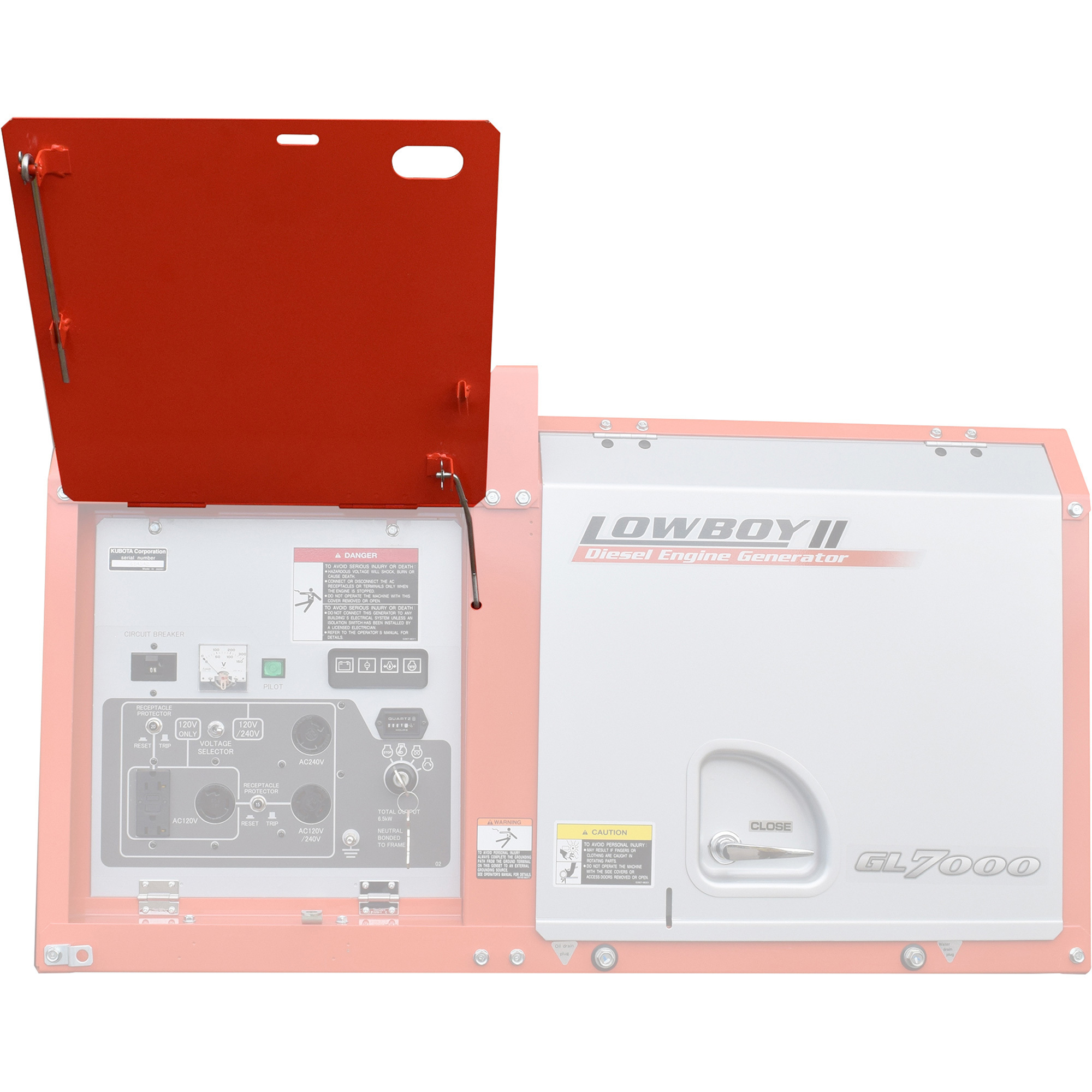 Kubota Control Panel Cover, Fits Kubota Lowboy II Diesel Generator, Model# G3102-63100